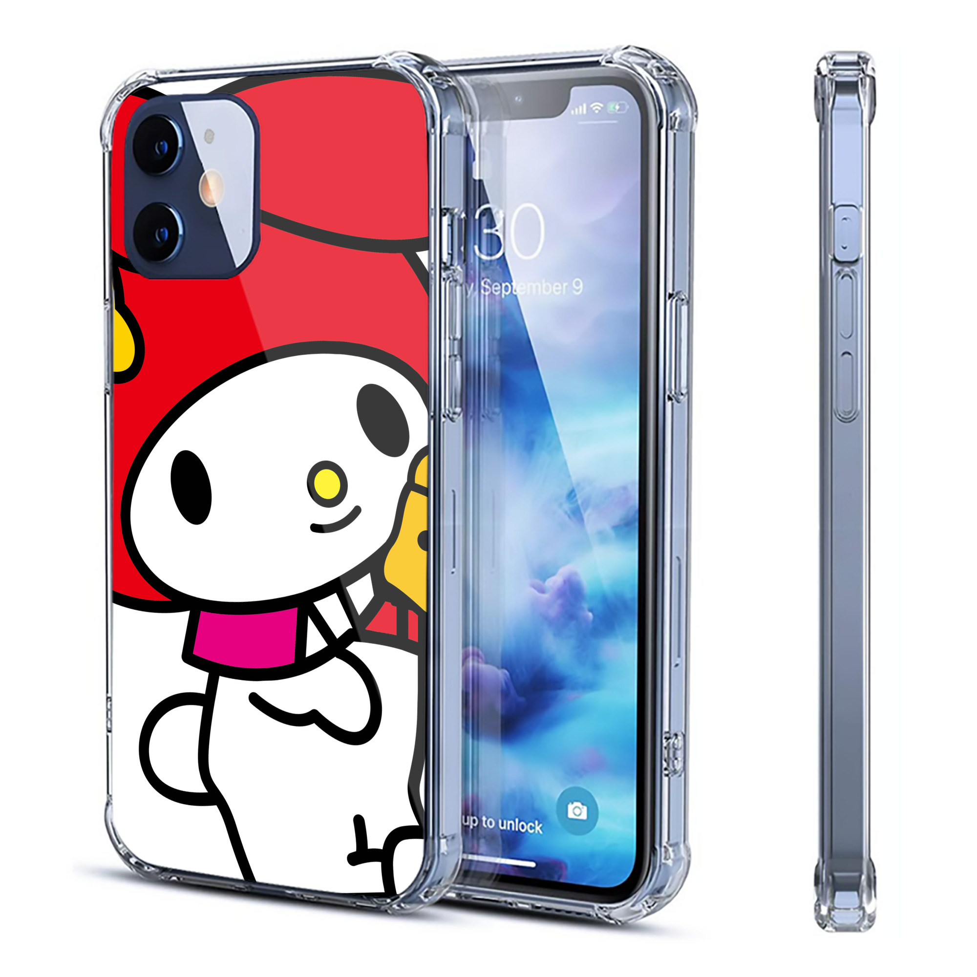 （画像用） Hello Kitty ハローキティ 【iPhone 12シリーズ対応】透明スマホケース（クリアソフトケース）